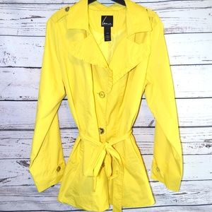 Lane Bryant Bright Yellow Lightweight Trench Coat
